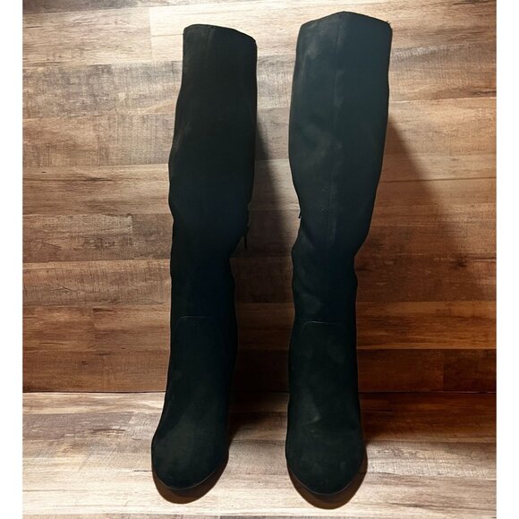 Metaphor Womens Black Suede Camile Knee High Fashion Boots Size 8M Heeled - Picture 2 of 14